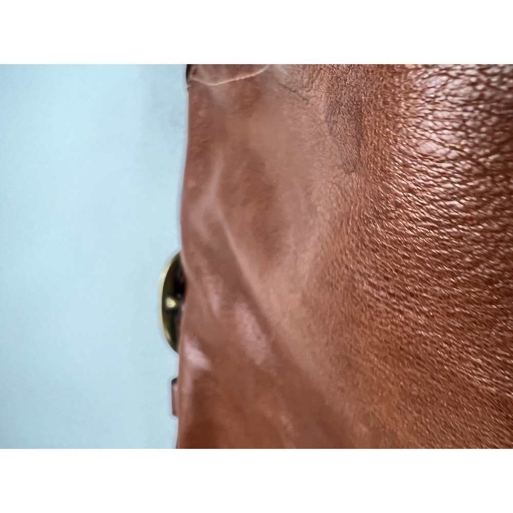 COACH Bleecker Felicia Burnished Leather‎ XL Slim Duffle Hobo Bag Purse 11424 - Picture 10 of 16